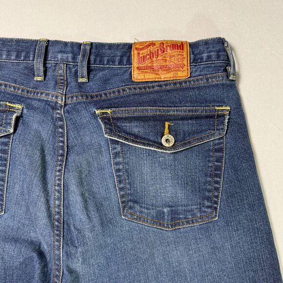 Lucky Brand Dungarees Jeans, Sz 36, Med Wash Distressed, Back Flap Pocket 2/$25 - Picture 12 of 16